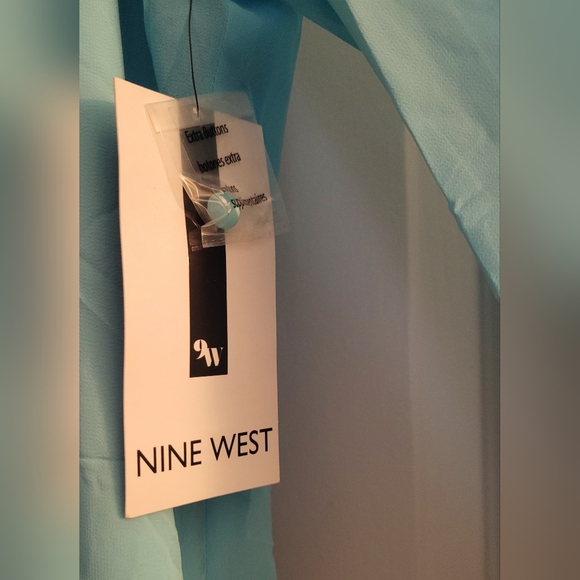 🏝Nine West Blue Long Sleeve Dress - Picture 2 of 7